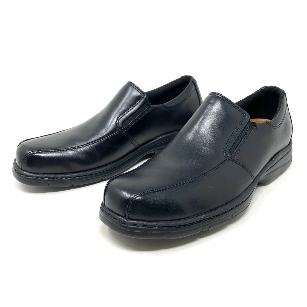 Dunham Men’s Blair Black Leather Slip On EXTRA WIDE